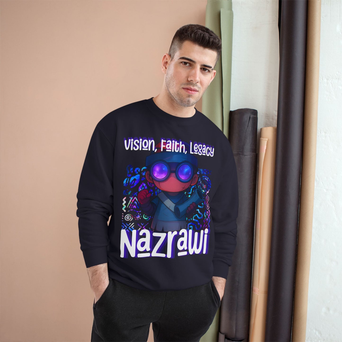 Vision, Faith, Legacy Champion Sweatshirt for Motivational Fashion, Casual Wear, Unique Gift, Cozy Layering, Everyday Comfort