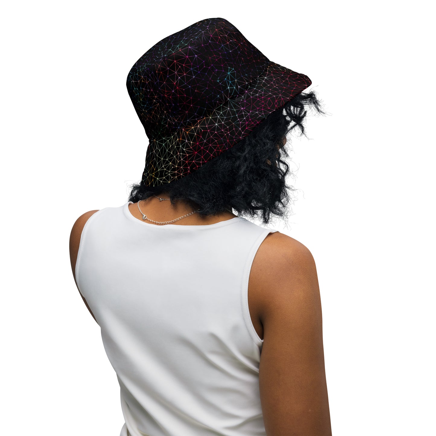 Purple Abstract Reversible bucket hat